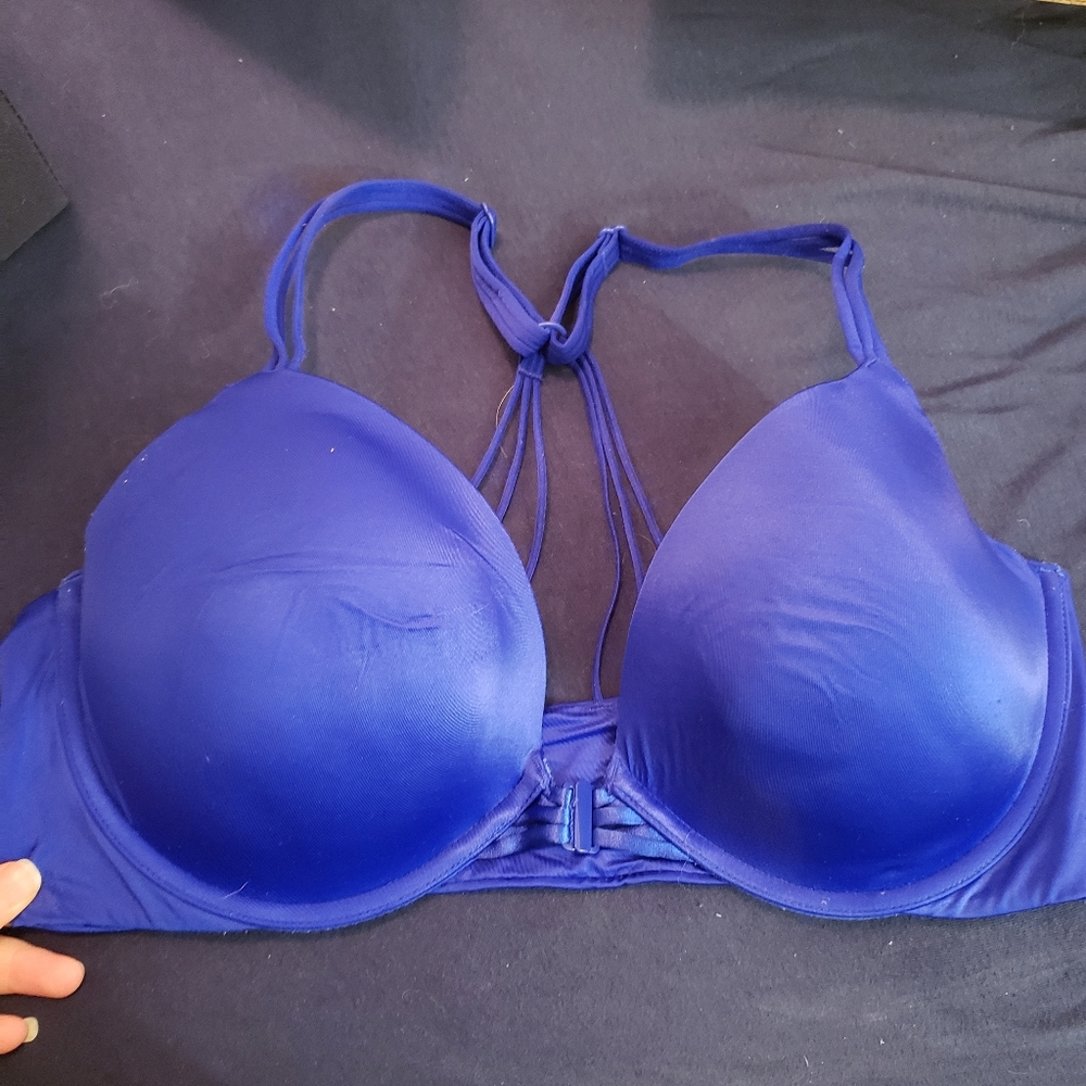 Victoria Secret royal blue front closure bra